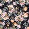 1 Yard Black & Pink Floral Stretch Cotton Sateen Fabric Trifling Thoughts 55 inch Width